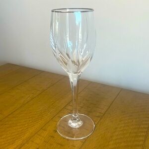 Single Mikasa Flame D’Amore, Hand Cut Lead Crystal Wine Glass